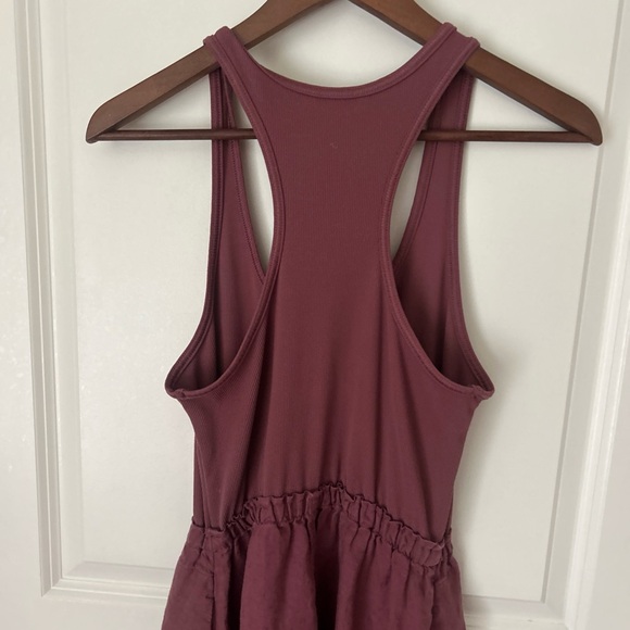 Athleta Women's Sleeveless Midi Dress Tawny Rose Baja Linen Sz S Athleisure - Picture 7 of 10